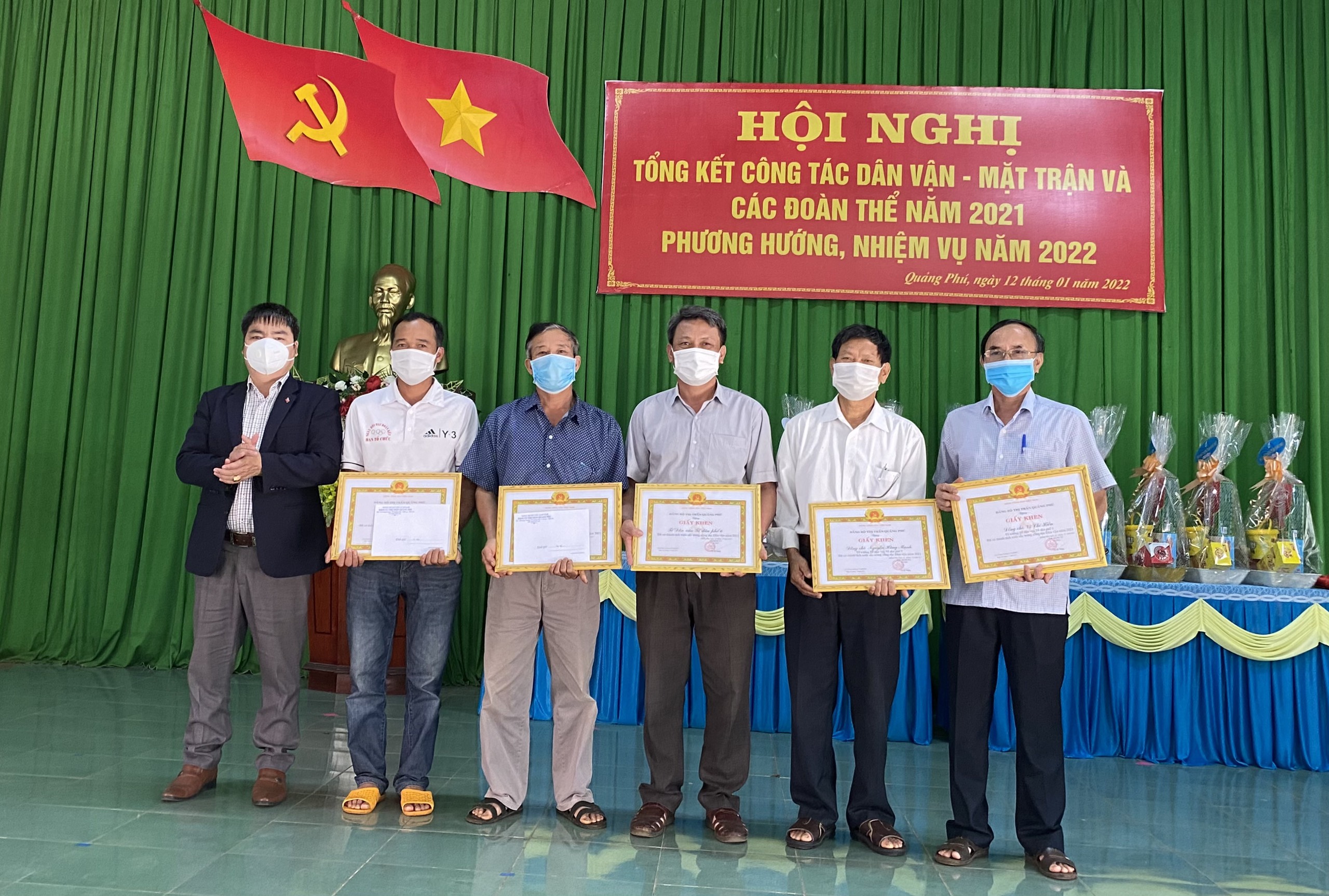 Thị trấn Quảng Phú tổng kết công tác Dân vận-Mặt trận và các đoàn thể năm 2021