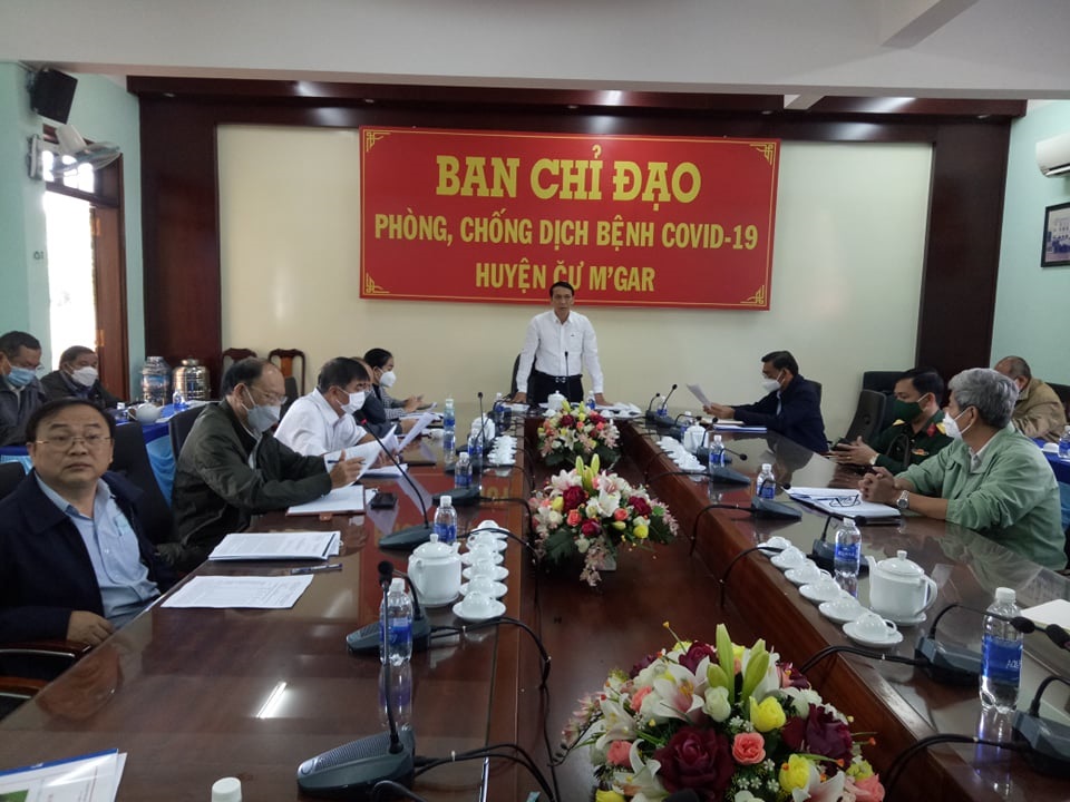Huyện Čư M'gar họp Ban chỉ đạo phòng chống Covid-19
