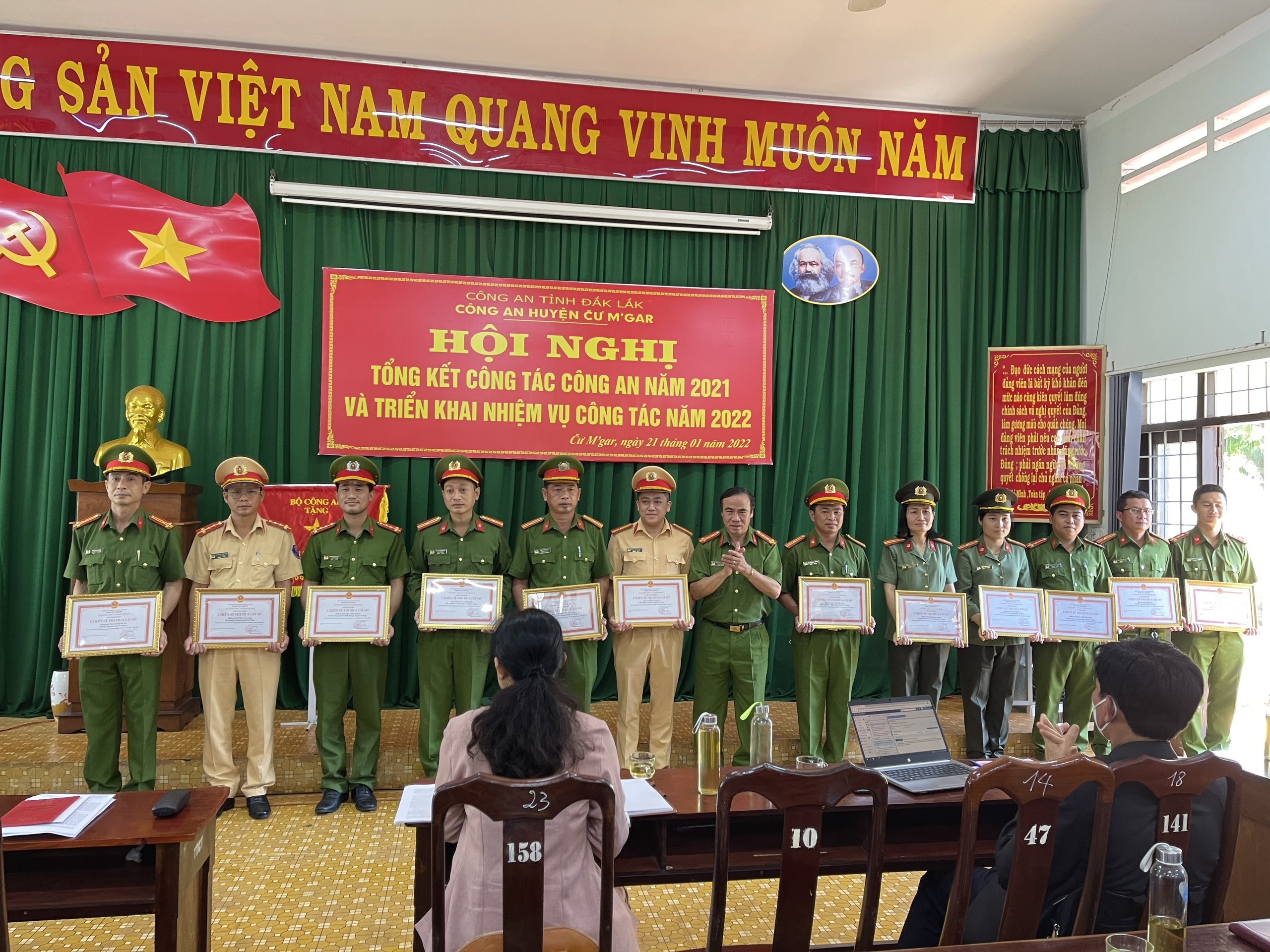 Công an huyện Čư M'gar tổ chức hội nghị tổng kết năm 2021, triển khai nhiệm vụ công tác năm 2022
