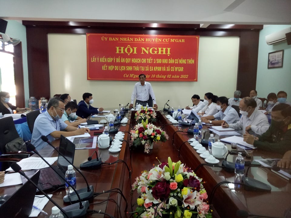 Hội nghị lấy ý kiến, góp ý đồ án quy hoạch chi tiết 1/500 khu dân cư nông thôn kết hợp du lịch sinh thái ở xã Ea Kpam và xã Čư M'gar