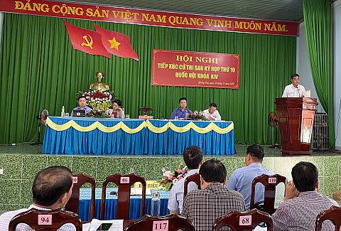 Đoàn Đại biểu Quốc hội tỉnh Đắk Lắk tiếp xúc với cử tri ở thị trấn Quảng Phú, xã Quảng Tiến và xã Ea Kpam