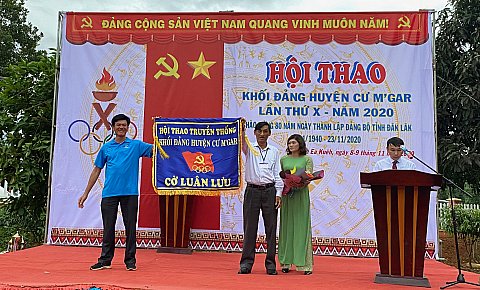 Huyện Cư M’gar: Bế mạc hội thao khối Đảng lần thứ X năm 2020