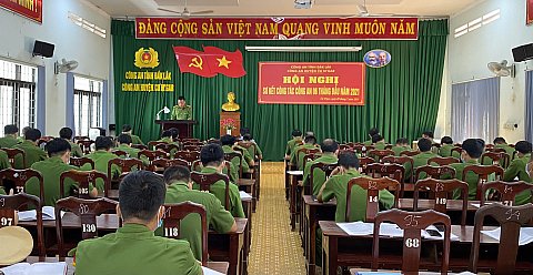 Công an huyện Cư M’gar sơ kết công tác 6 tháng đầu năm 2021