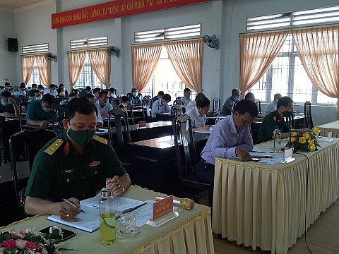 UBND huyện Cư M'gar sơ kết nhiệm vụ quân sự, quốc phòng 6 tháng đầu năm 2021