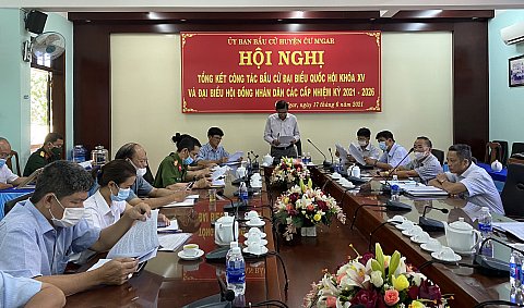 Huyện Cư M'gar tổng kết công tác bầu cử đại biểu Quốc hội khóa XV và đại biểu HĐND các cấp nhiệm kỳ 2021-2026