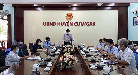 Huyện Cư M'gar họp triển khai công tác phòng chống dịch Covid-19 trên địa bàn