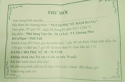 Cần nâng cao cảnh giác với trò lừa khuyến mãi từ chương trình “Người phụ nữ đảm đang”