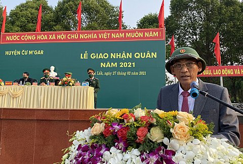 Huyện Cư M’gar tổ chức lễ giao, nhận quân năm 2021