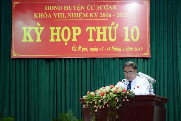 Khai mạc Kỳ họp thứ 10 HĐND huyện Cư M'gar khóa VIII nhiệm kỳ 2016-2021