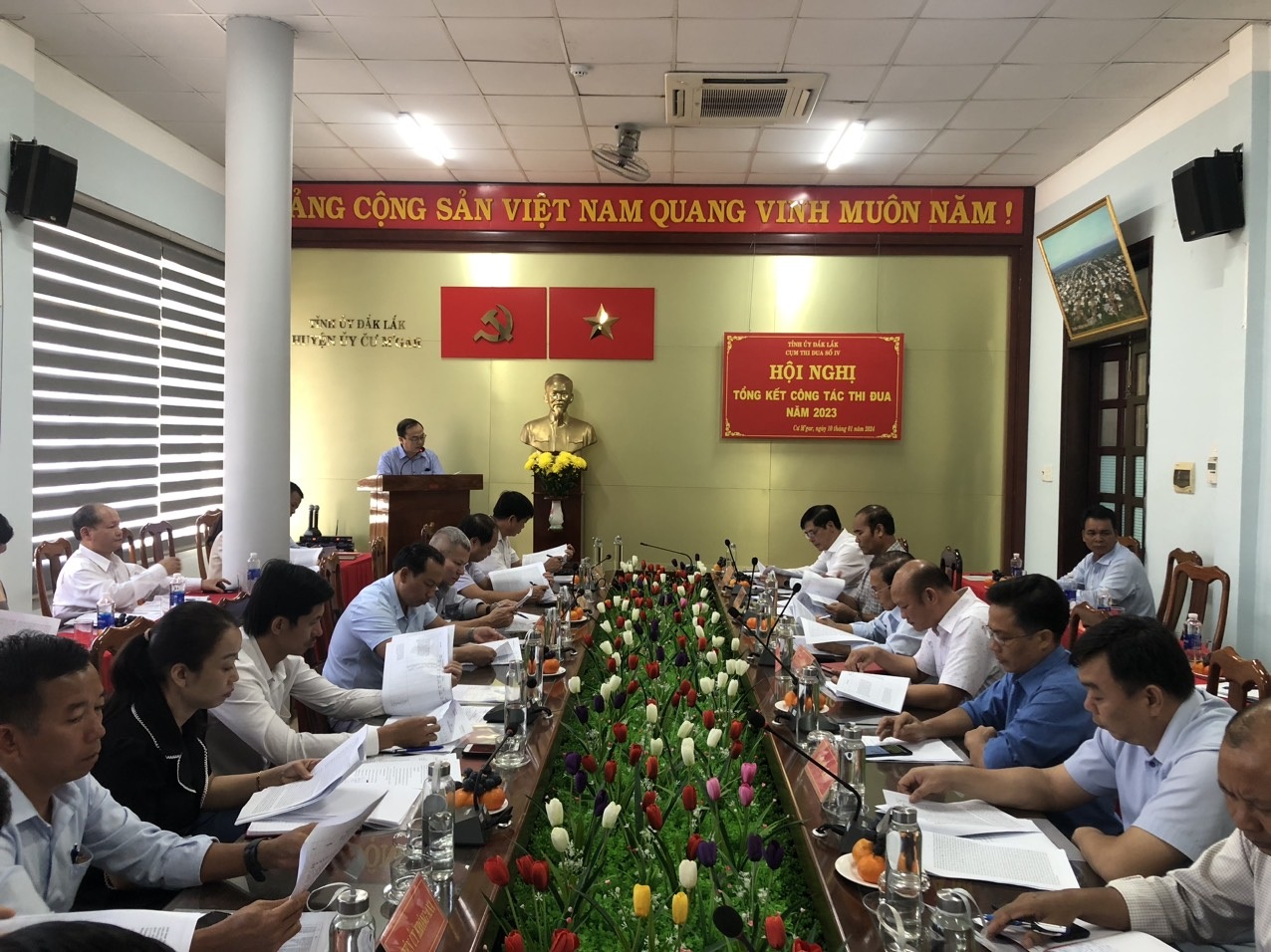 Cụm thi đua số IV Tỉnh ủy Đắk Lắk tổng kết  công tác thi đua năm 2023