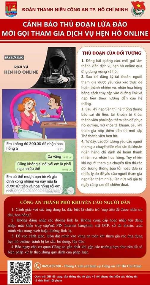 cảnh báo thủ đoạn lừa đảo mời gọi tham gia dịch vụ hẹn hò Onile