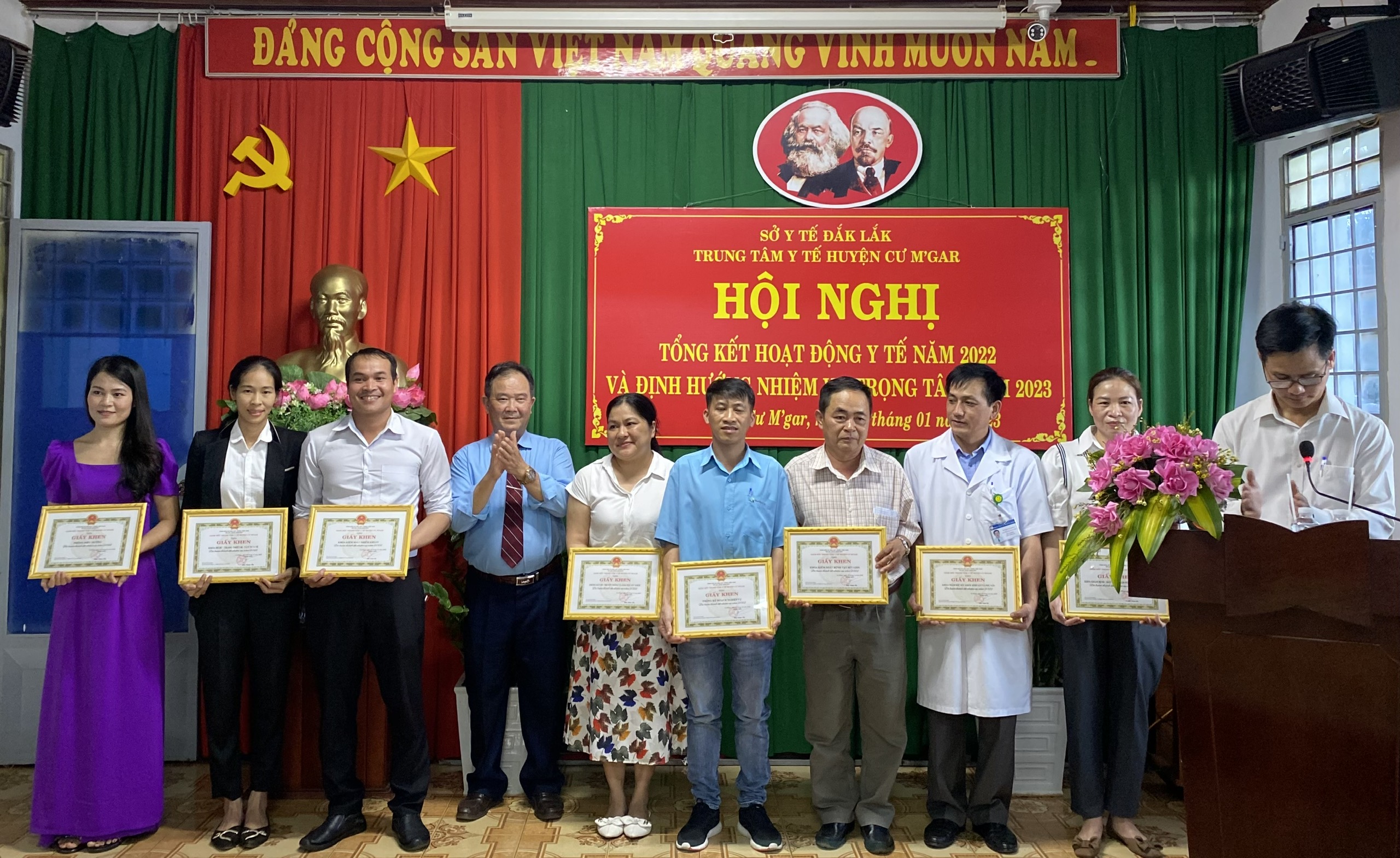 Trung tâm Y tế huyện Čư M'gar tổng kết hoạt động y tế năm 2022, triển khai nhiệm vụ năm 2023