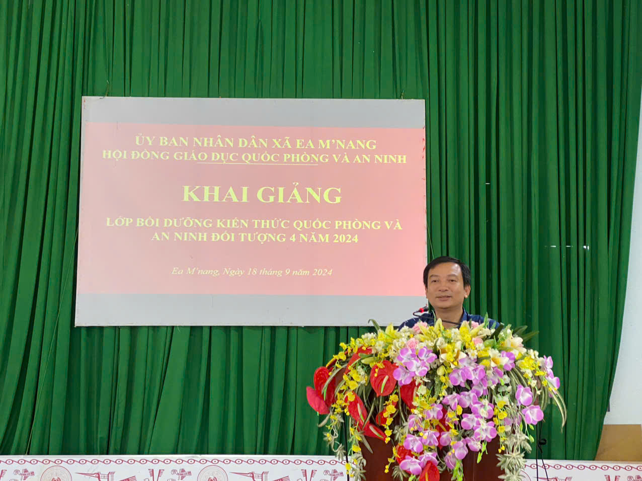 Khai mạc lớp bồi dưỡng kiến thức quốc phòng và an ninh năm 2024 cho đối tượng 4 tại xã Ea M’nang