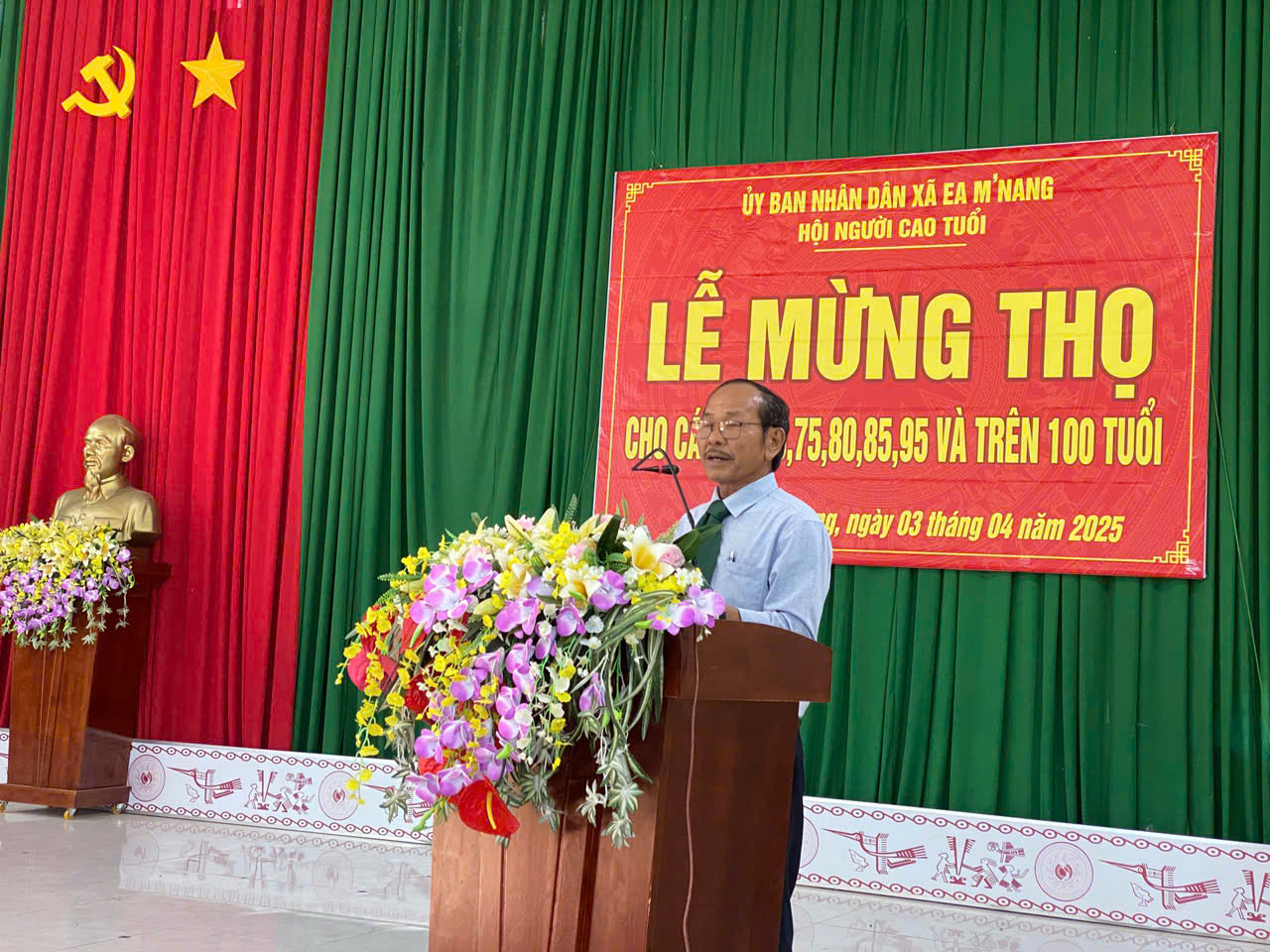 Xã Ea M’nang Tổ Chức Lễ Mừng Thọ, Chúc Thọ Cho Người Cao Tuổi Năm 2025
