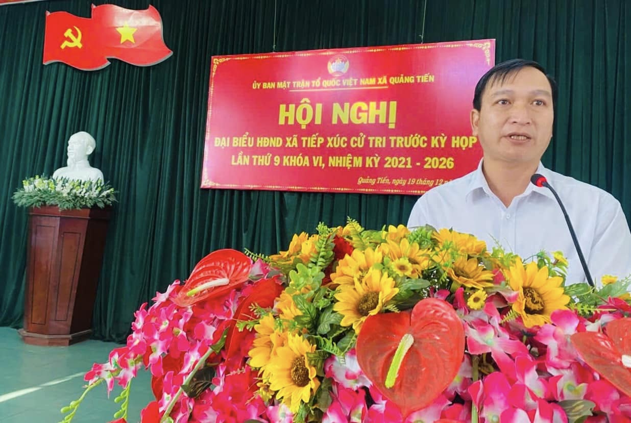 Hội nghị Đại biểu HĐND xã tiếp xúc cử tri trước kỳ họp lần thứ chín khóa VI, nhiệm kỳ 2021-2026