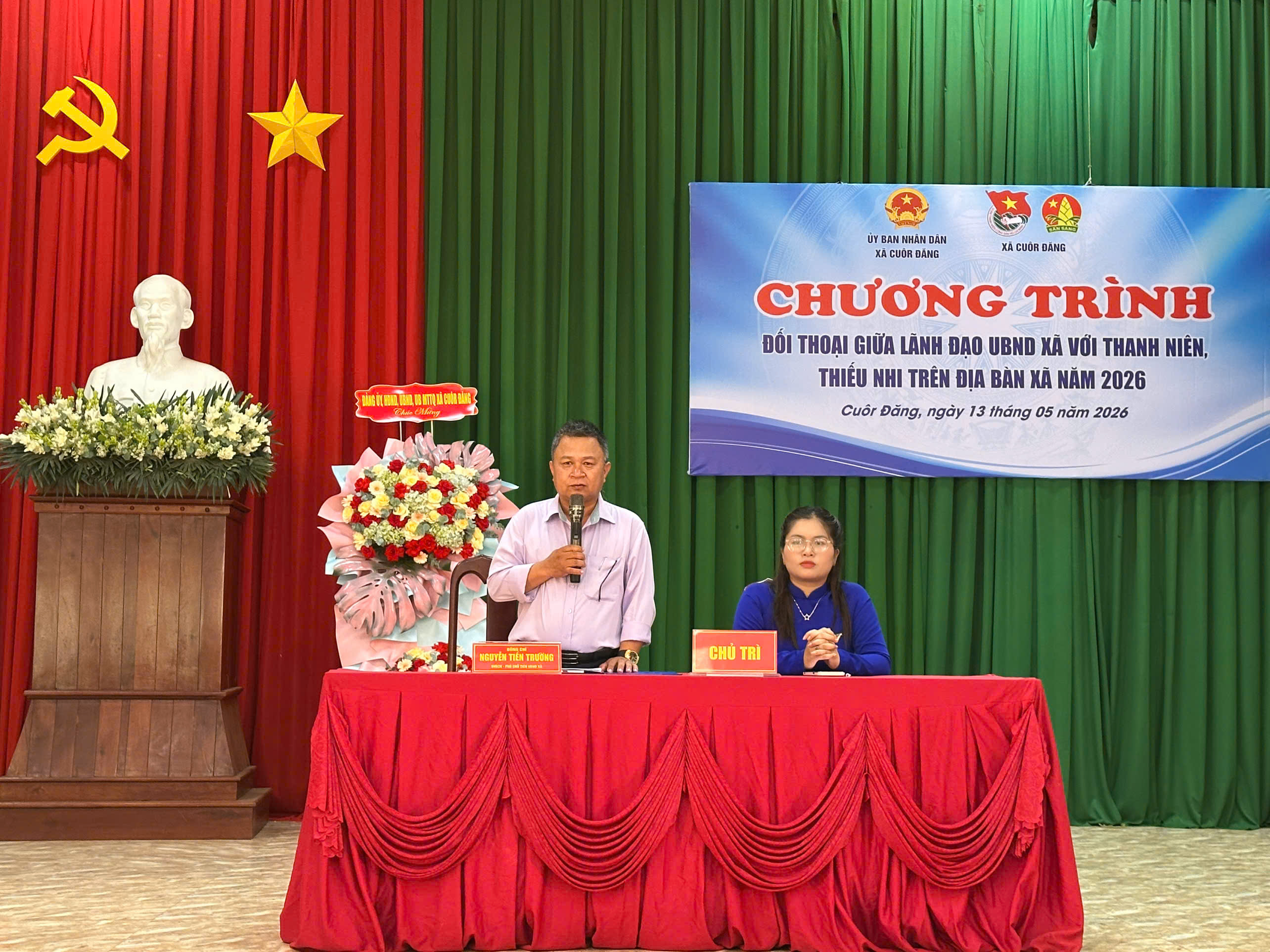 Chương trình đối thoại giữa lãnh đạo UBND xã với thanh niên, thiếu nhi trên địa bàn xã năm 2026
