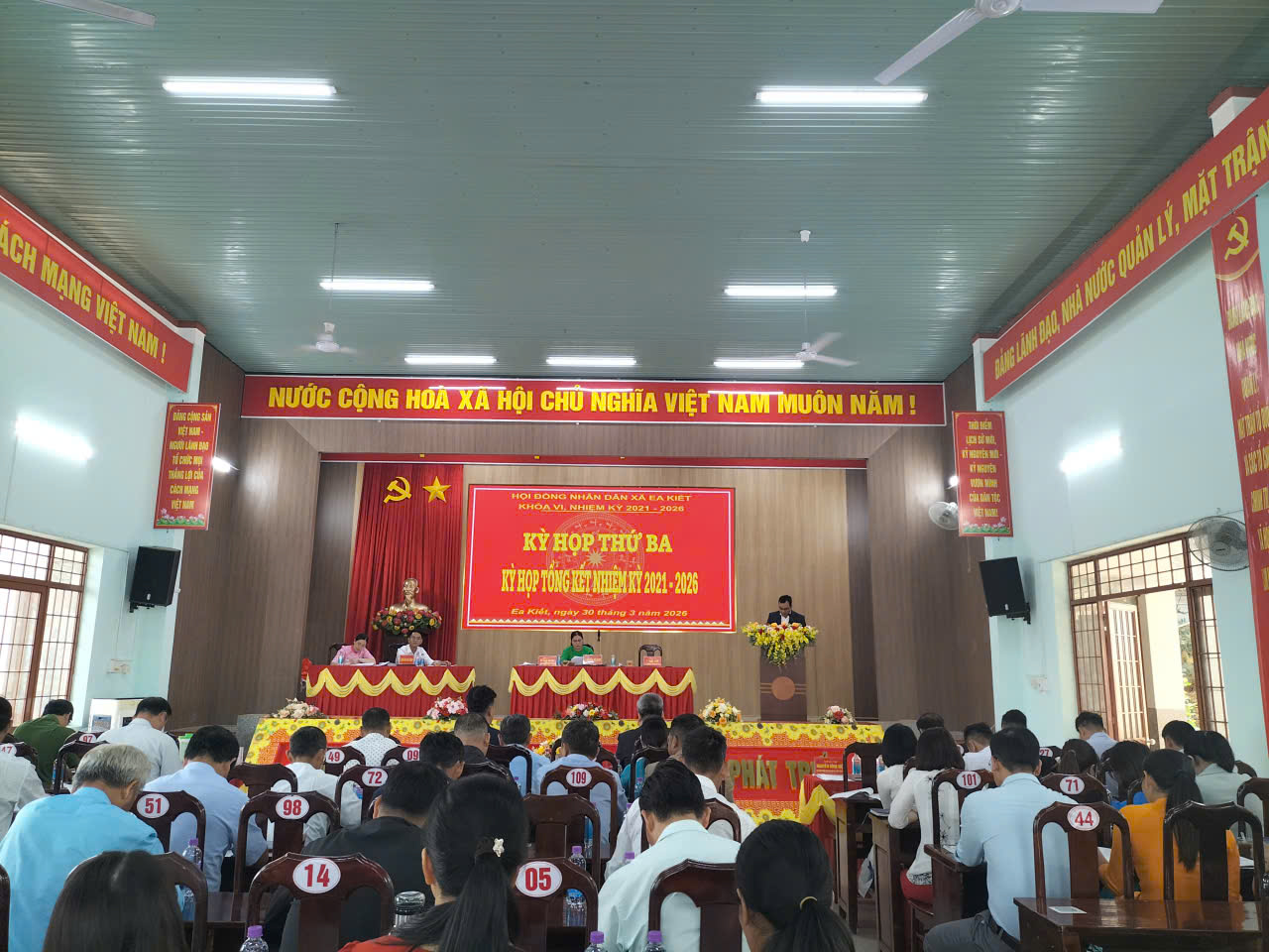 HĐND xã Ea Kiết tổ chức Kỳ họp thứ ba về tổng kết nhiệm kỳ 2021-2026