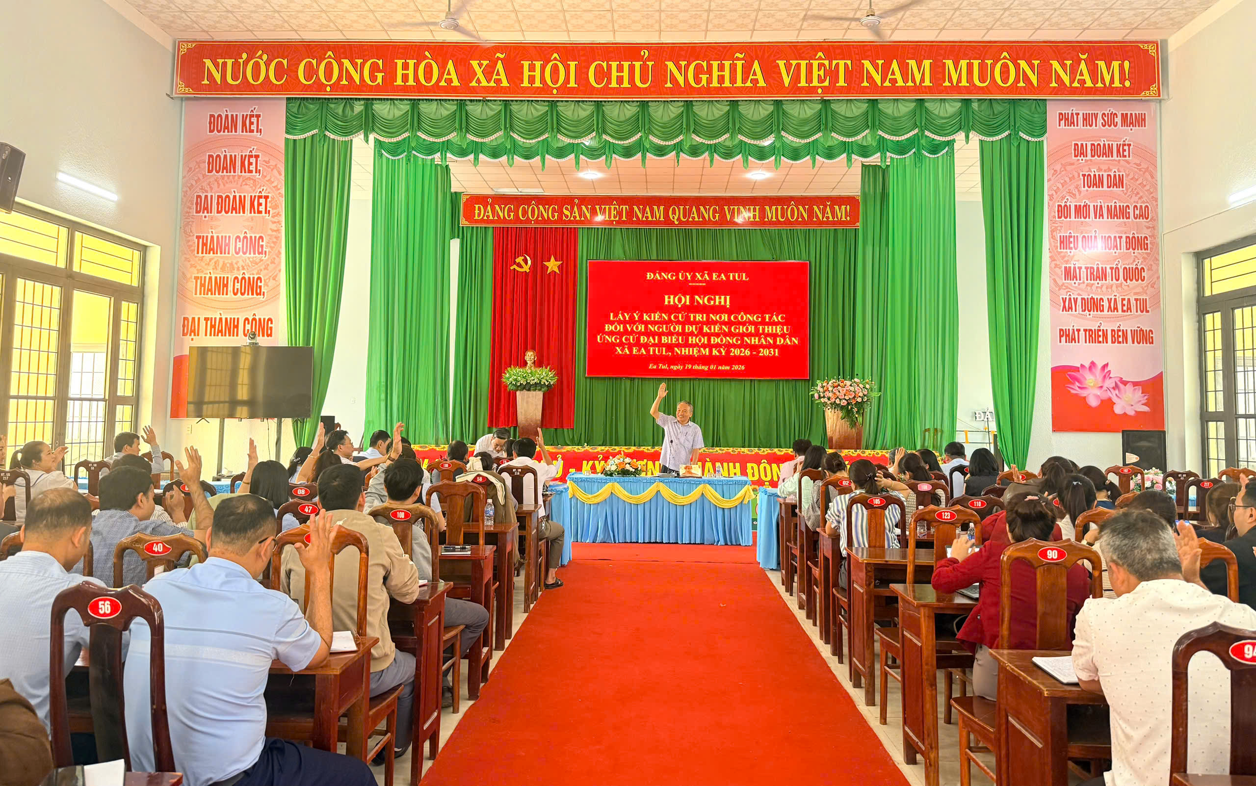 Xã Ea Tul tổ chức hội nghị lấy ý kiến cử tri nơi công tác đối với người dự kiến ứng cử đại biểu HĐND xã nhiệm kỳ 2026 - 2031